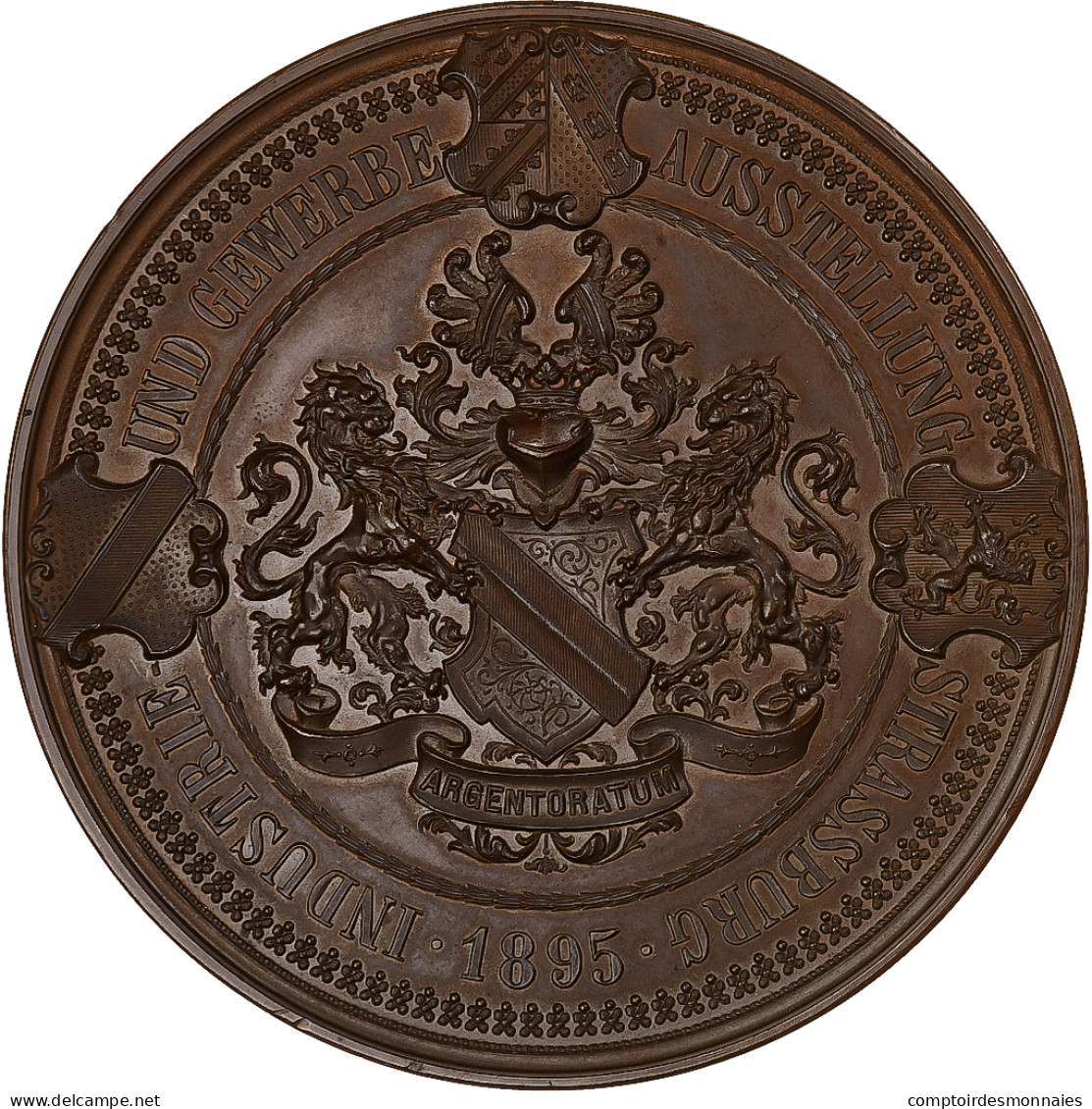 Allemagne, Médaille, Exposition Industrielle De Strasbourg, 1895, Bronze, SPL+ - Altri & Non Classificati