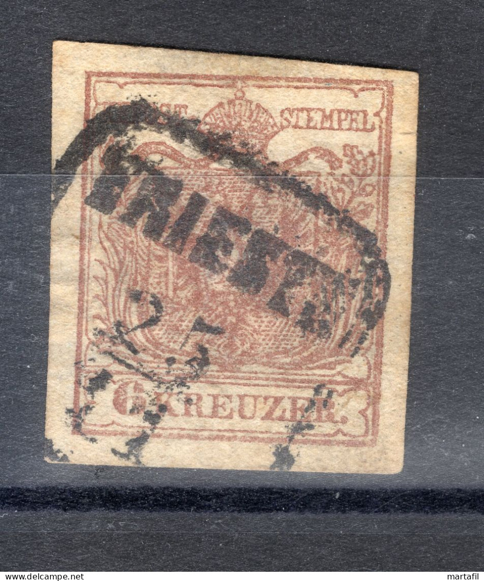 1850 AUSTRIA N.4 USATO 6 Kreuzer - Gebraucht