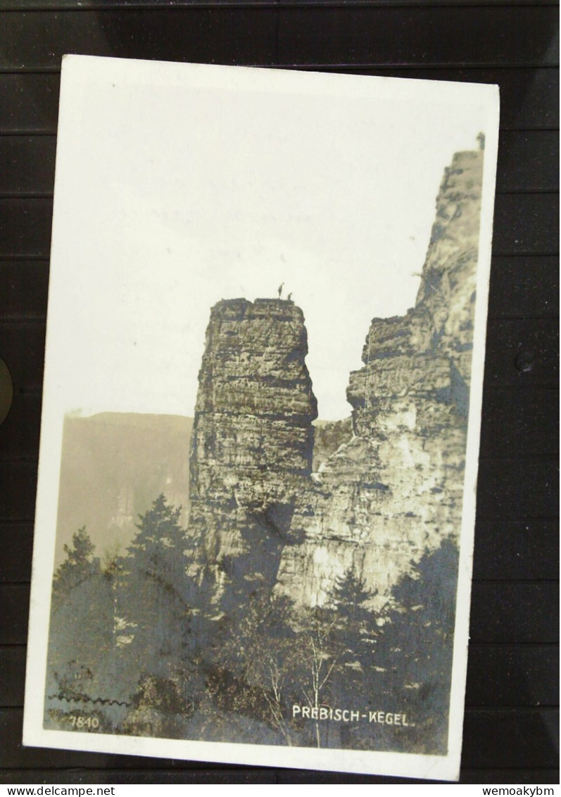 Tschechien: Ansichtskarte Vom Prebisch-Kegel Aus HRENSKO Vom 10.9.1920 Mit Waager Paar 60 H Nach Deutschland - Brieven En Documenten