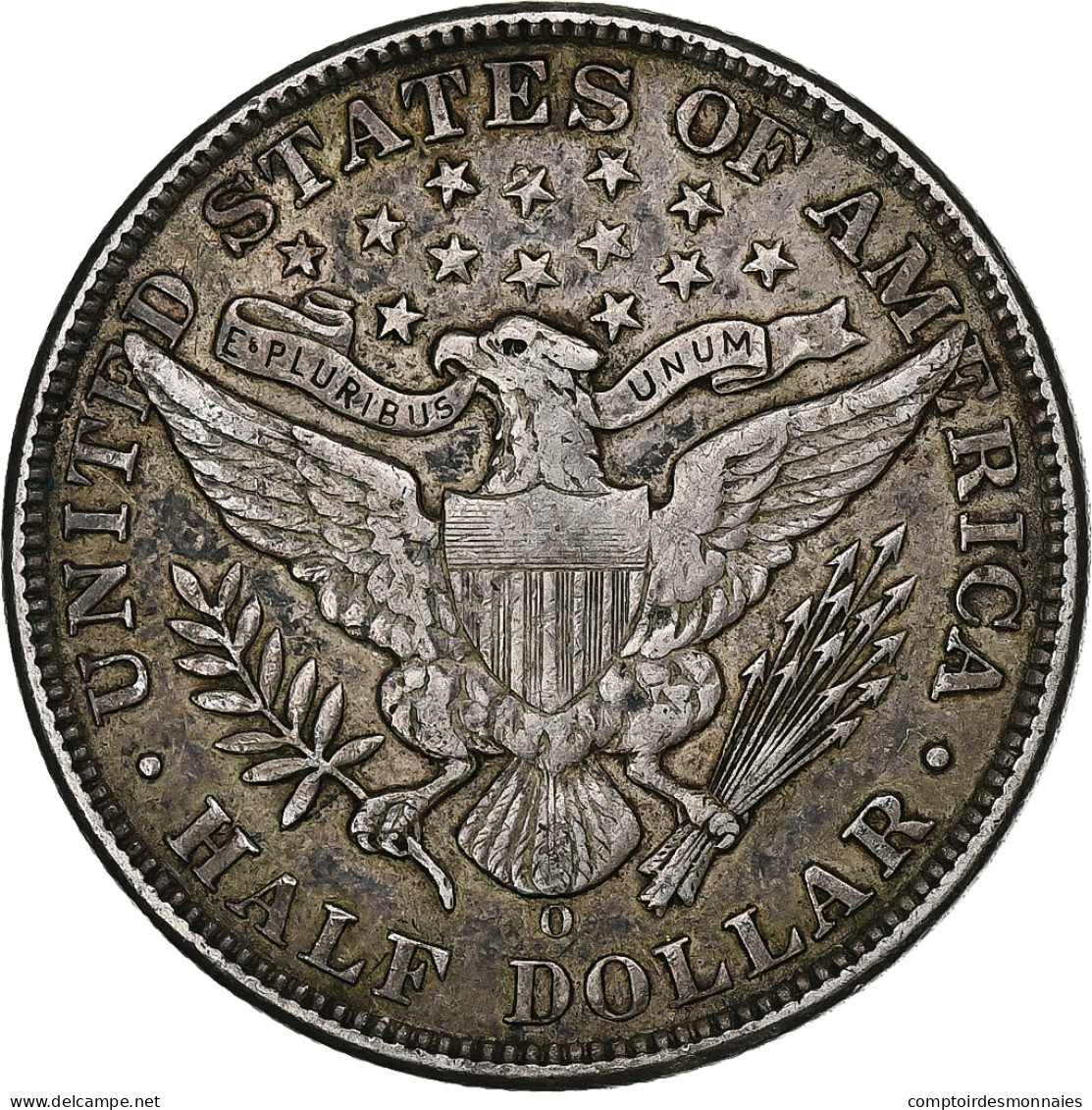 États-Unis, Half Dollar, Barber, 1908, New Orleans, Argent, TTB, KM:116 - 1892-1915: Barber