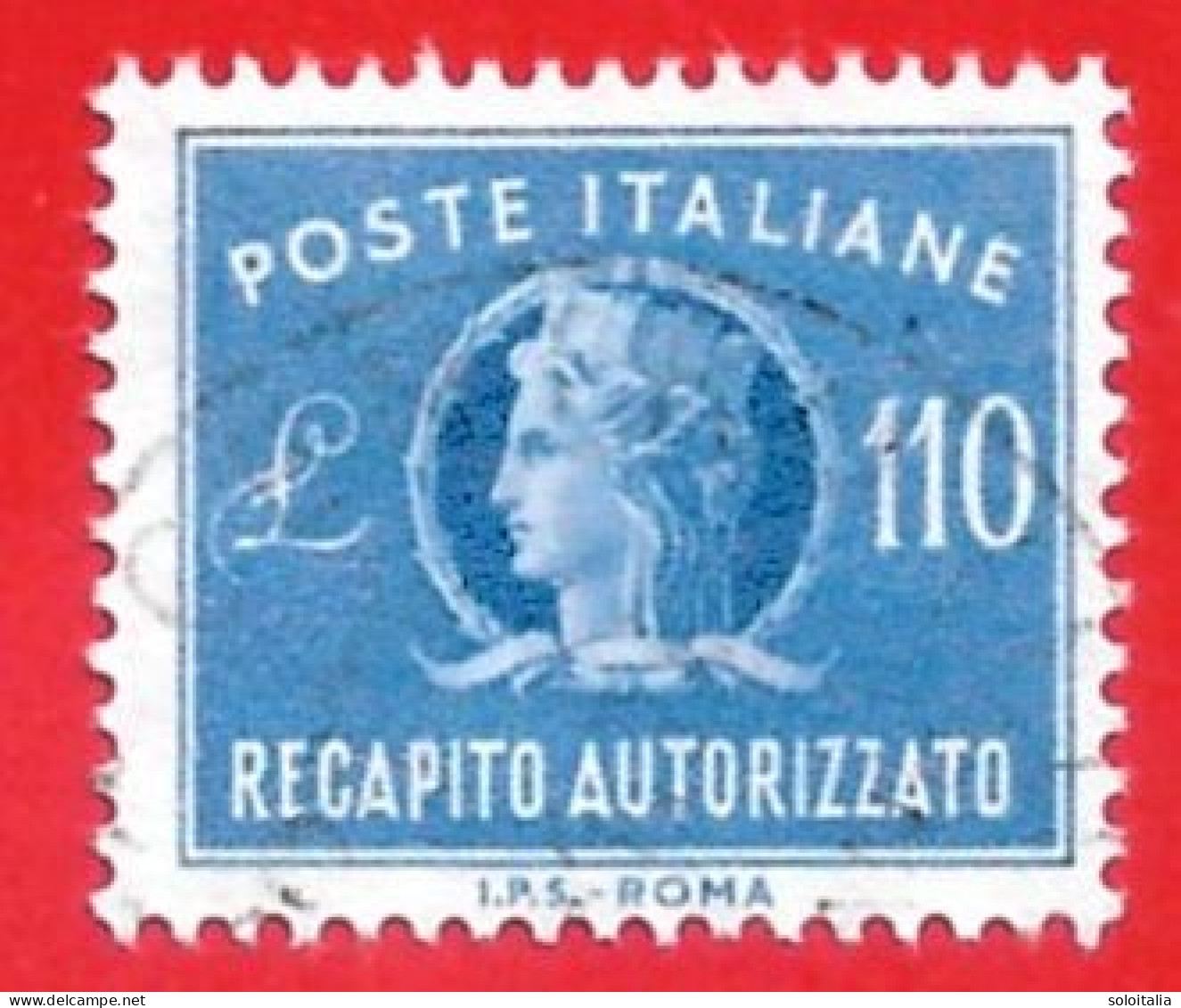 1955-90 (15) Recapito Autorizzato Filigrana Stelle IV Lire 110 - Usato (leggi Messaggio Del Venditore) - Express/pneumatic Mail