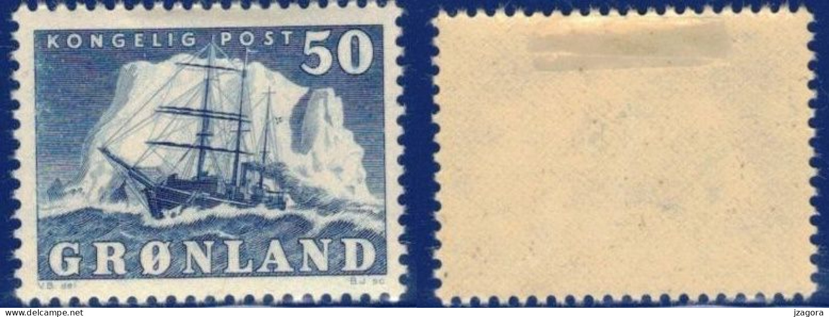 GREENLAND GRÖNLAND GROENLAND 1950 Mi 34 MH  (*) Arktisschiff Navire Arctique Arctic Ship Schiff "Gustav Holm" - Neufs