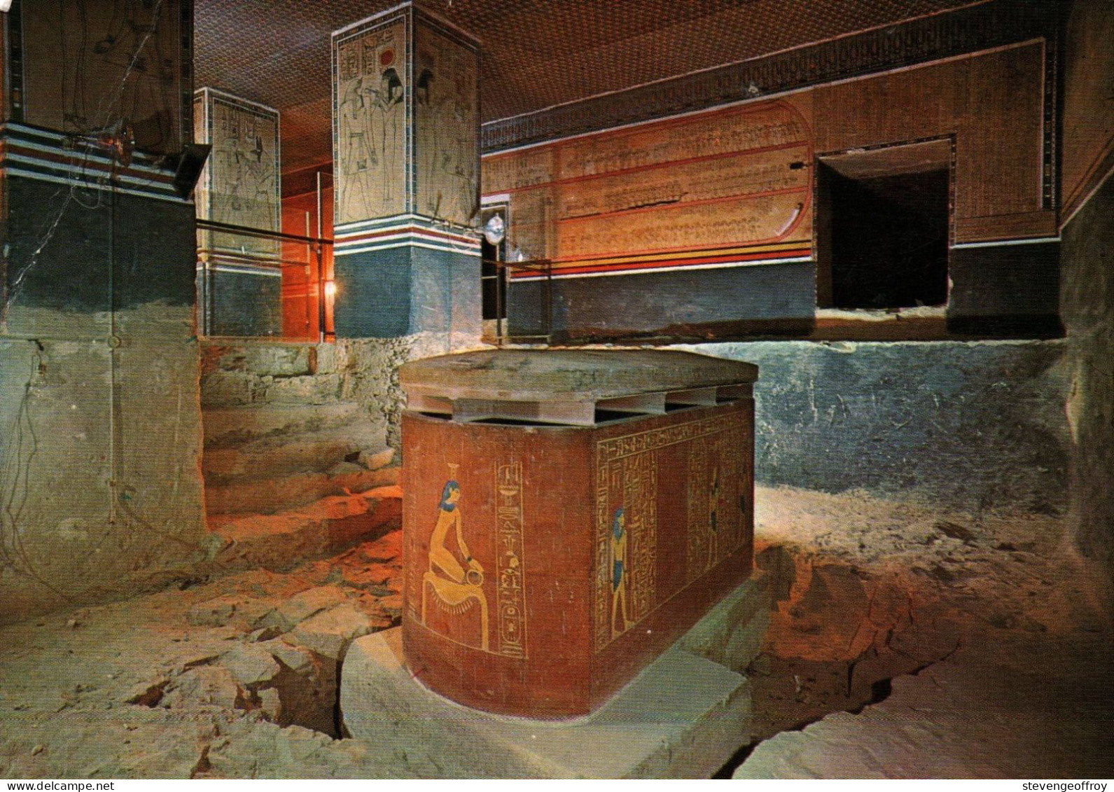 Egypte Egypt Thebes Sarcophage Au Tombeau D Amenophis II - Pyramides