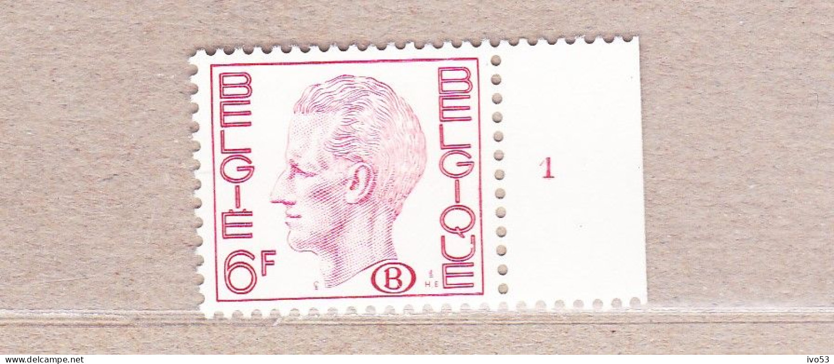 1978 Nr S77** Zonder Scharnier:Plaatnummer 1.Koning Boudewijn,polyvalent Papier - Mint