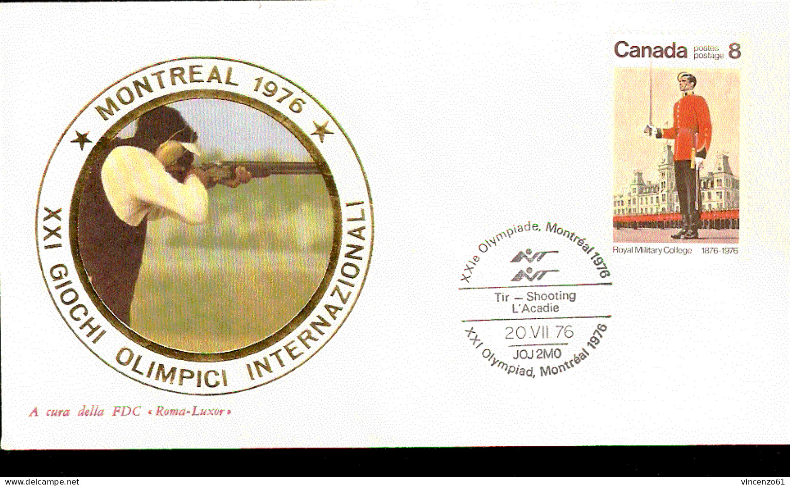 MONTREAL OLIMPIC GAME  1976 TIRO AL PIATTELLO SHOOTING ANNULLO SPECIALE - Tir (Armes)