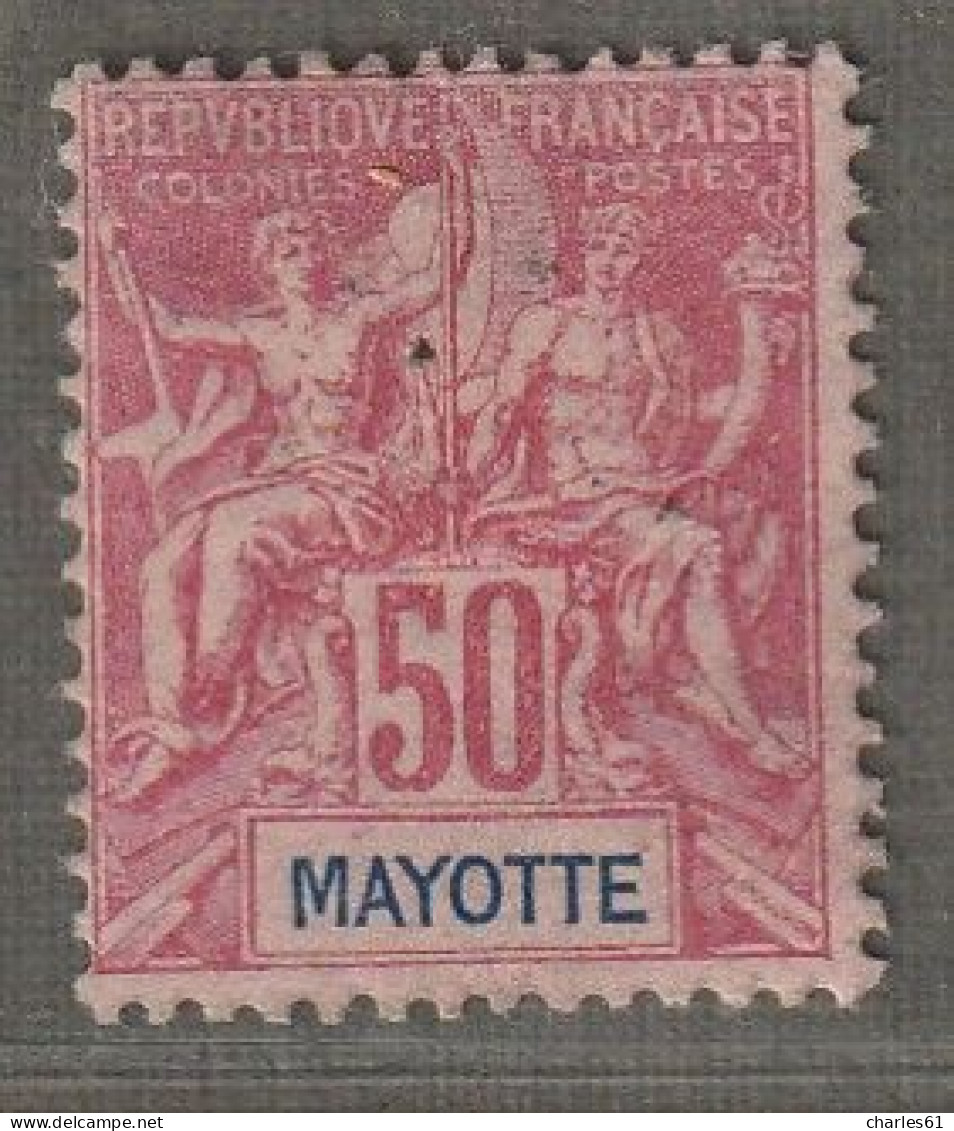 MAYOTTE - N°11 * (1892-99) 50c Rose - Ungebraucht