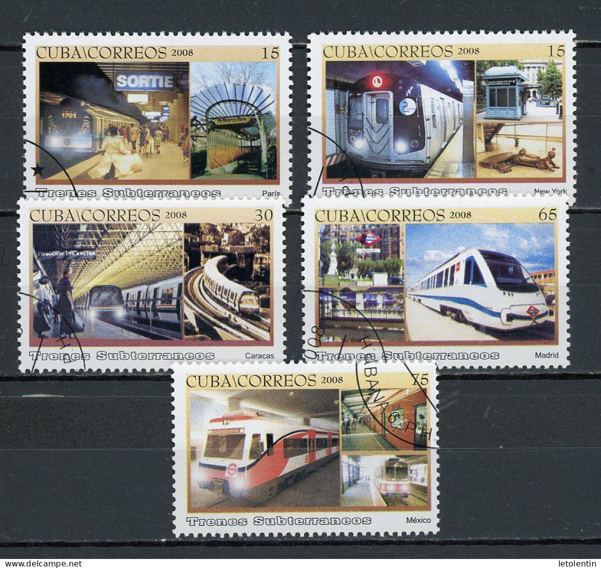 CUBA -  METRO  N°Yt 4550/4554 Obli. - Gebraucht