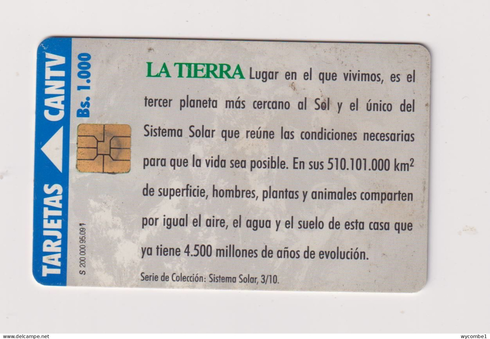 VENEZUELA  -  Earth Chip Phonecard - Venezuela