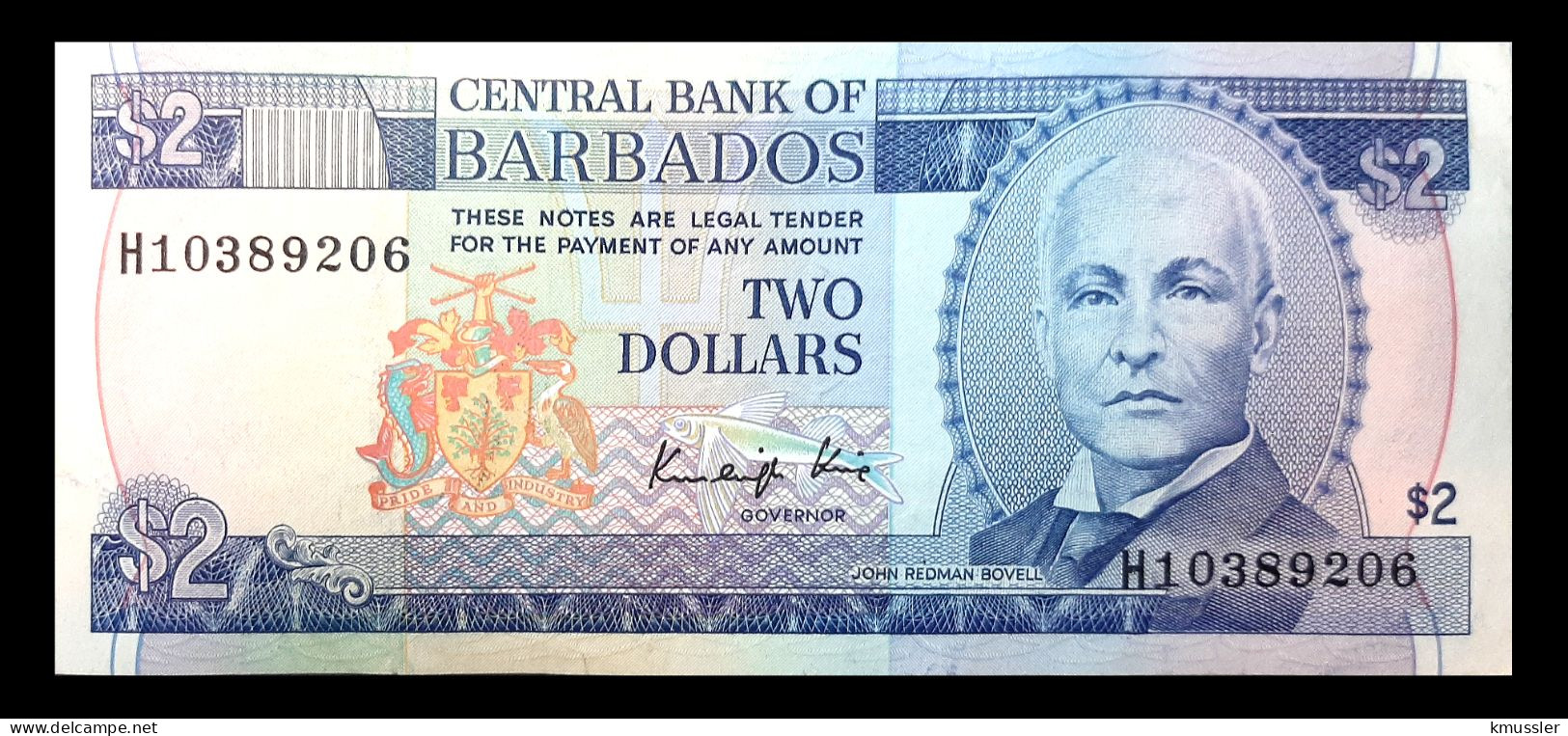 # # # Banknote Barbados 2 Dollars 1986 (P-36) # # # - Barbados