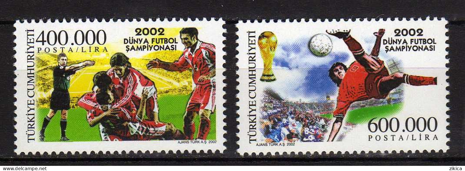 Turkey - 2002 Football World Cup - Japan And South Korea. MNH** - Unused Stamps