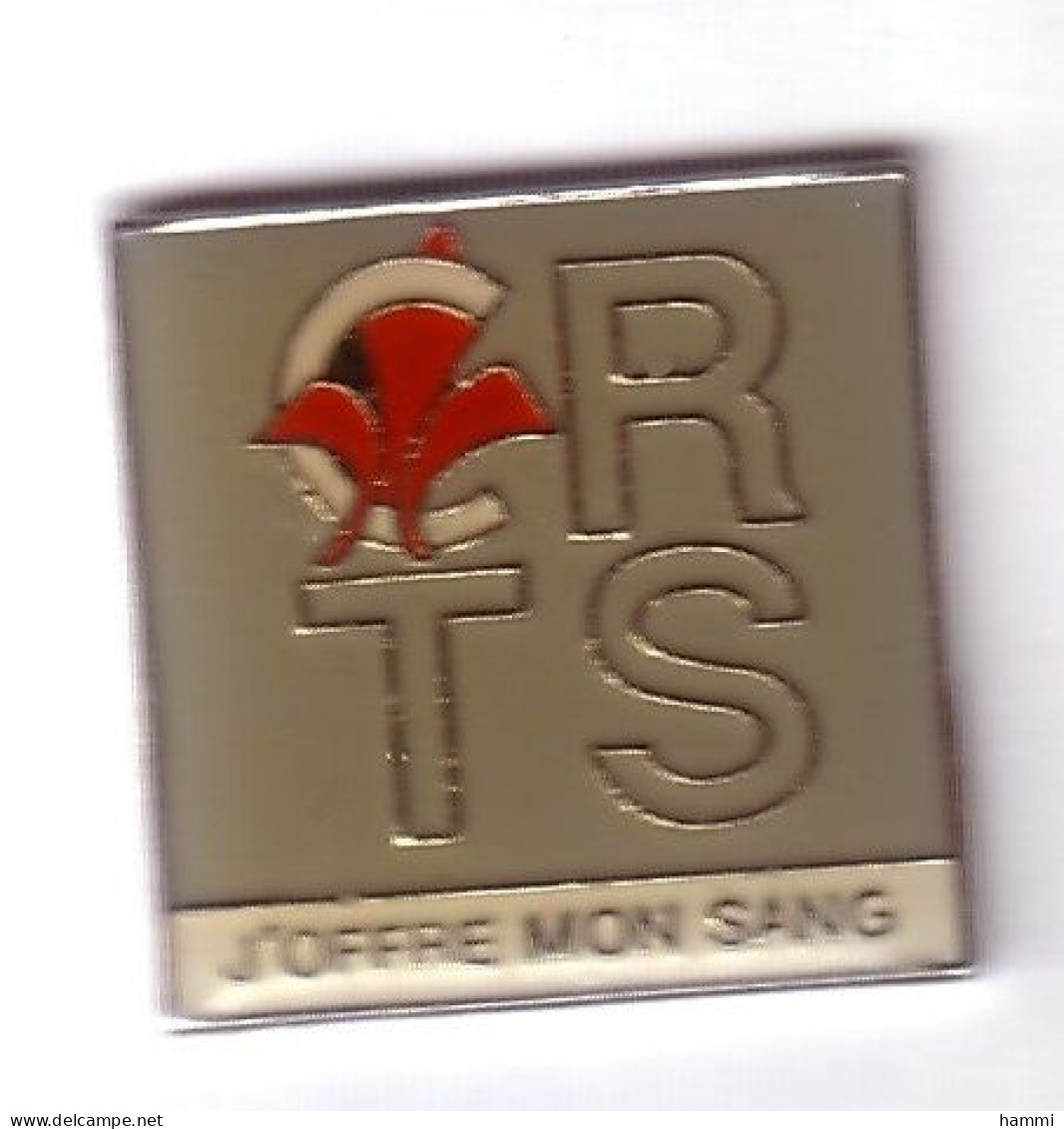 R137 Pin's Don Du J'offre Mon Sang CRTS Centre Régional De Transfusion Sanguine Fleur Lys Achat Immédiat - Médical