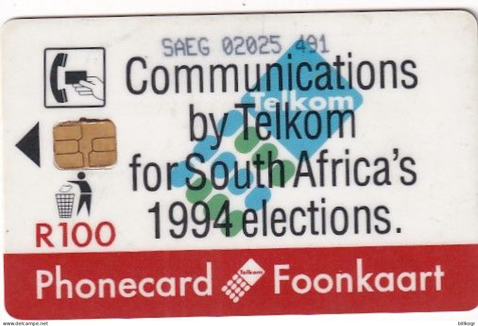 SOUTH AFRICA(chip) - Elections 1/Cape Town, Tirage 30000, Used - South Africa
