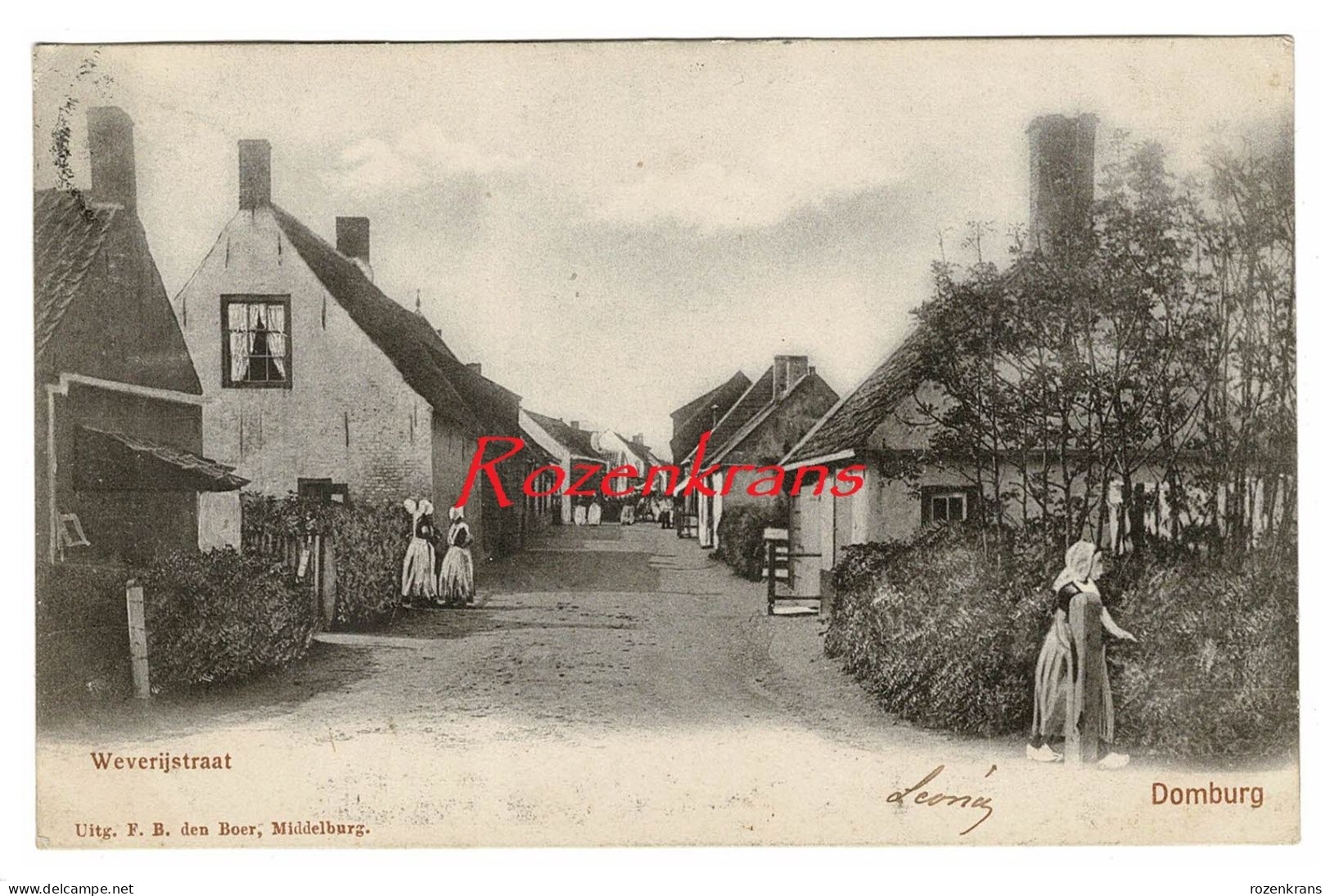 Domburg 1903 Weverijstraat Geanimeerd Zeeland Nederland - Domburg