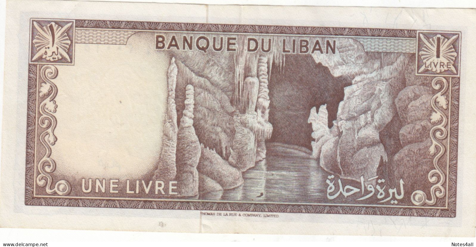 LEBANON 1 LIRE LIVRE 1971 P-61b EF++ - Libanon