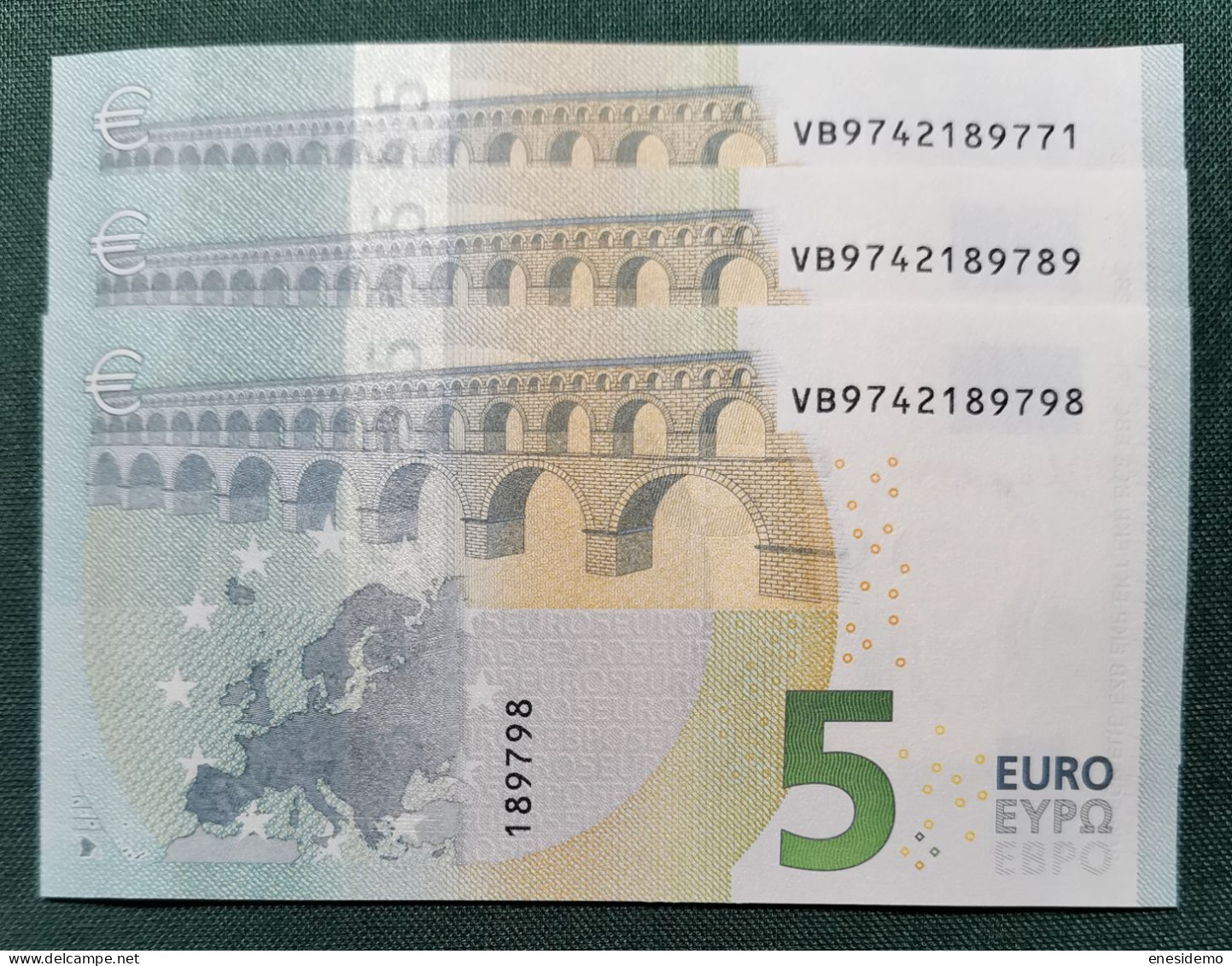 5 EURO SPAIN 2013 LAGARDE V014A4 VB CORRELATIVE TRIO SC FDS UNCIRCULATED PERFECT - 5 Euro