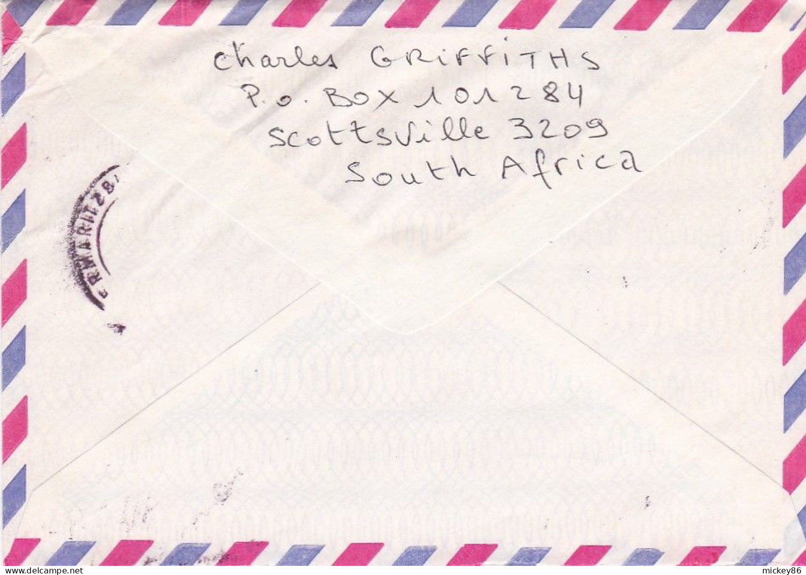 AFRIQUE DU SUD -1997--Lettre PRETORIA Pour VEDENE-84 (France) Timbres Rhinocéros......cachet - Brieven En Documenten