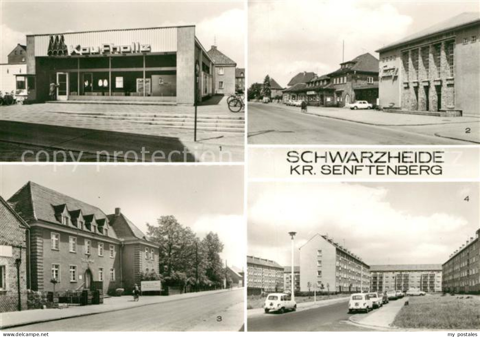 73100897 Schwarzheide Kaufhalle Kulturhaus Wandelhof Rathaus  Schwarzheide - Schwarzheide