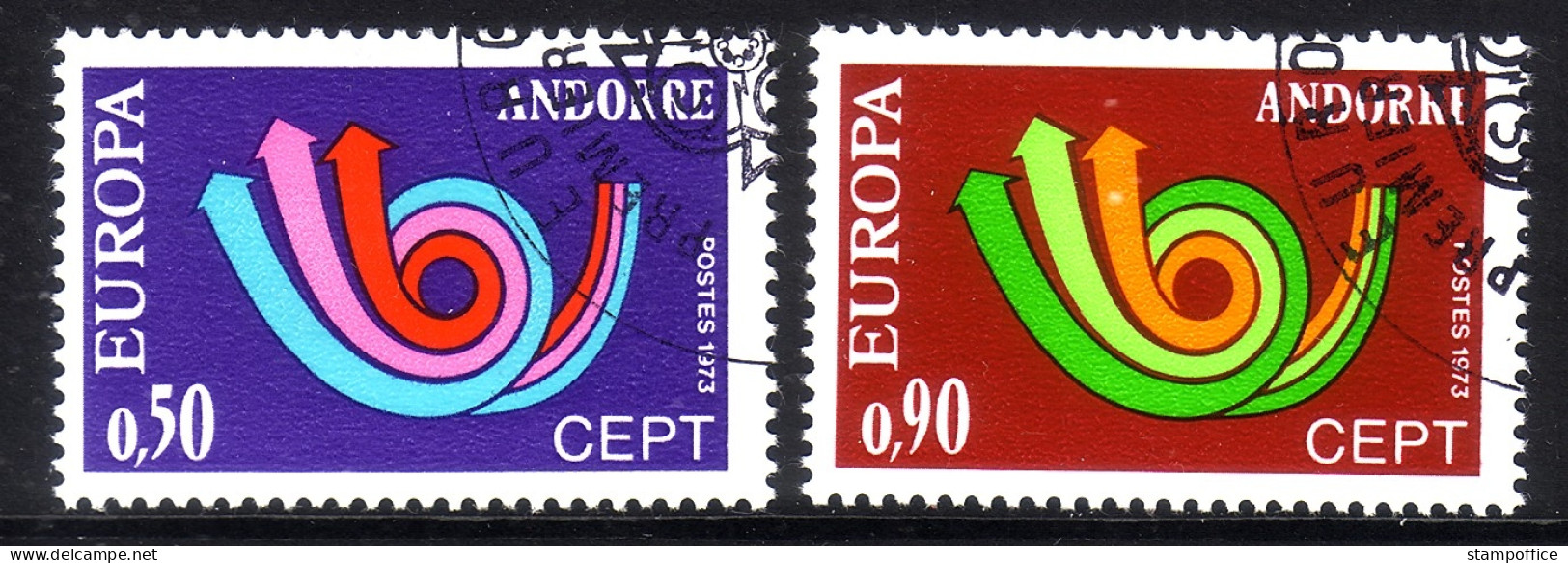 ANDORRA FRANZÖSISCH MI-NR. 247-248 GESTEMPELT(USED) EUROPA 1973 - 1973