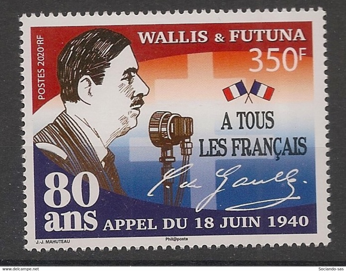 WALLIS ET FUTUNA - 2020 - N°YT. 928 - De Gaulle - Neuf Luxe ** / MNH / Postfrisch - Unused Stamps