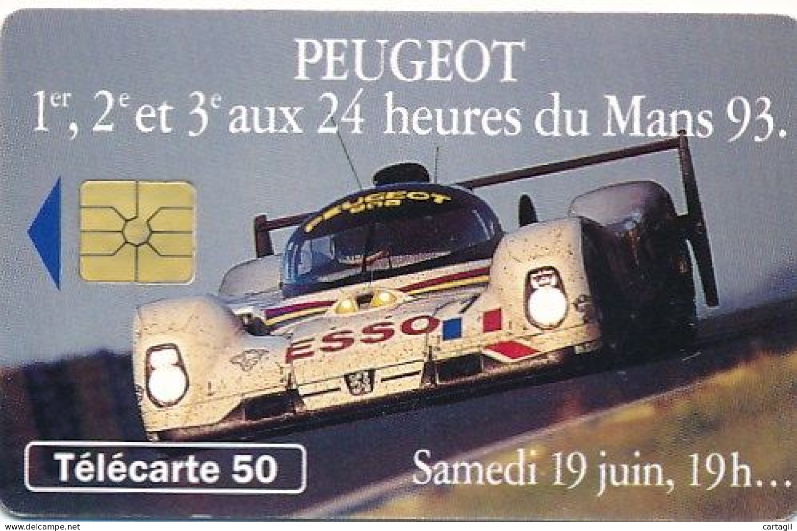 Télécarte France (07/93) Peugeot 24 H Du Mans 93 (motif, état, Unités, Etc Voir Scan) + Port - Unclassified