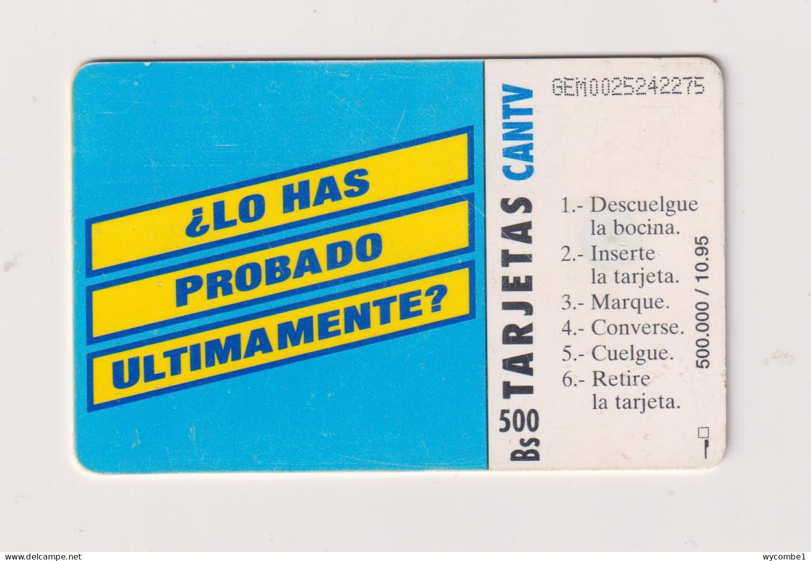 VENEZUELA  -  Astor Cigarettes Chip Phonecard - Venezuela