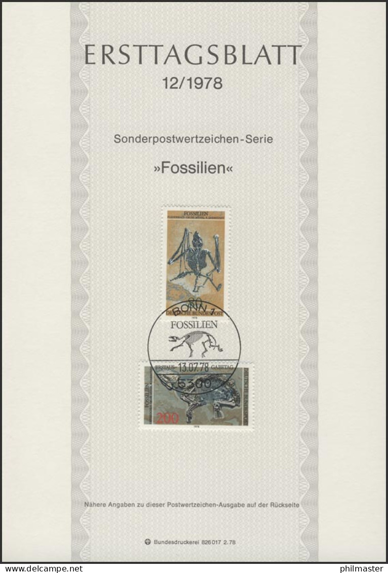 ETB 12/1978 Fossilien - 1974-1980