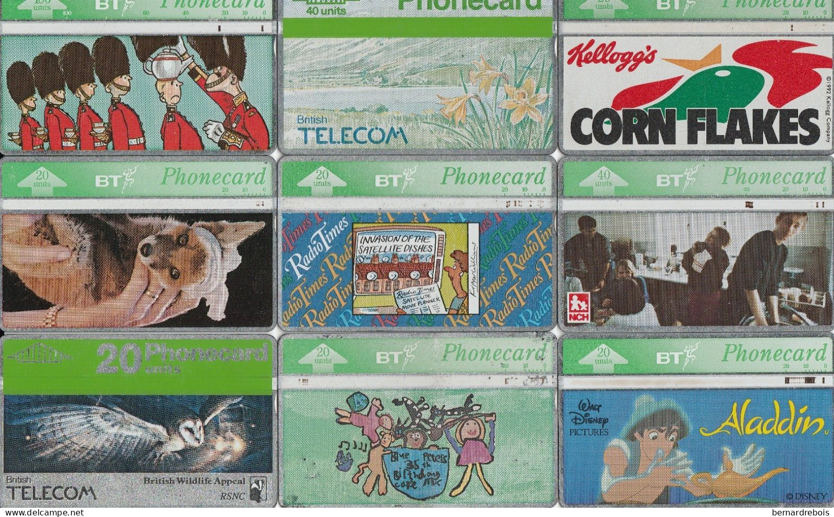 A02 - 18 TELECARTES Anglaises Différentes Pour 2 Euros - To Identify