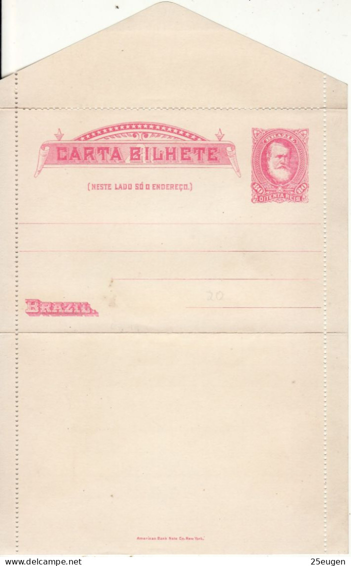 BRAZIL 1889 COVER LETTER UNUSED - Covers & Documents