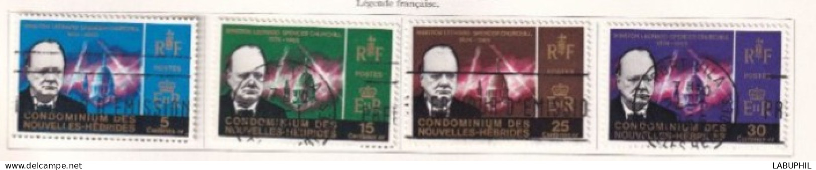 NOUVELLES HEBRIDES Dispersion D'une Collection Oblitéré Et Mlh  1966 Churchill - Usati