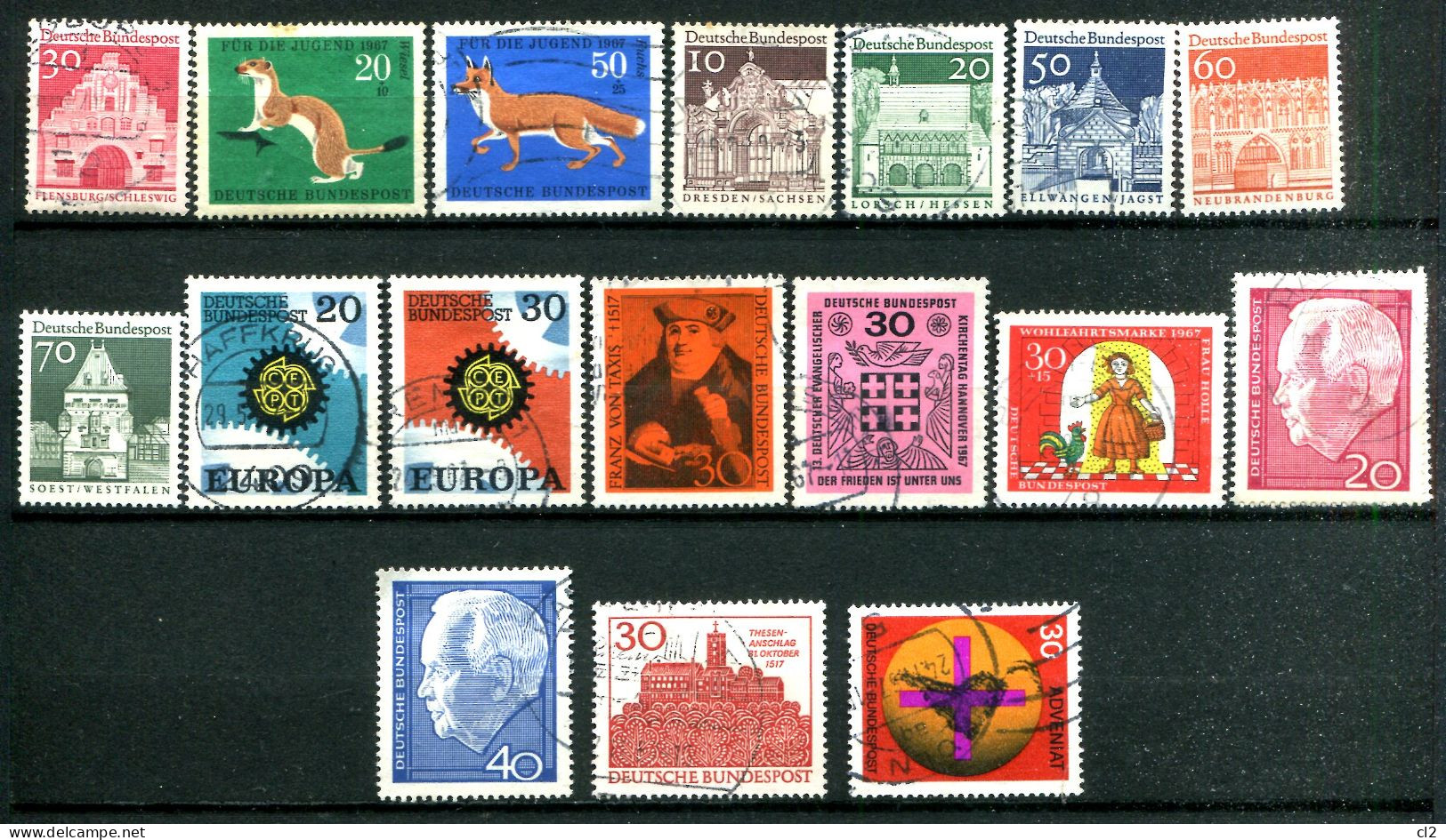 REPUBLIQUE FEDERALE ALLEMANDE - Lot De 17 Timbres De L'année 1967 - Annual Collections