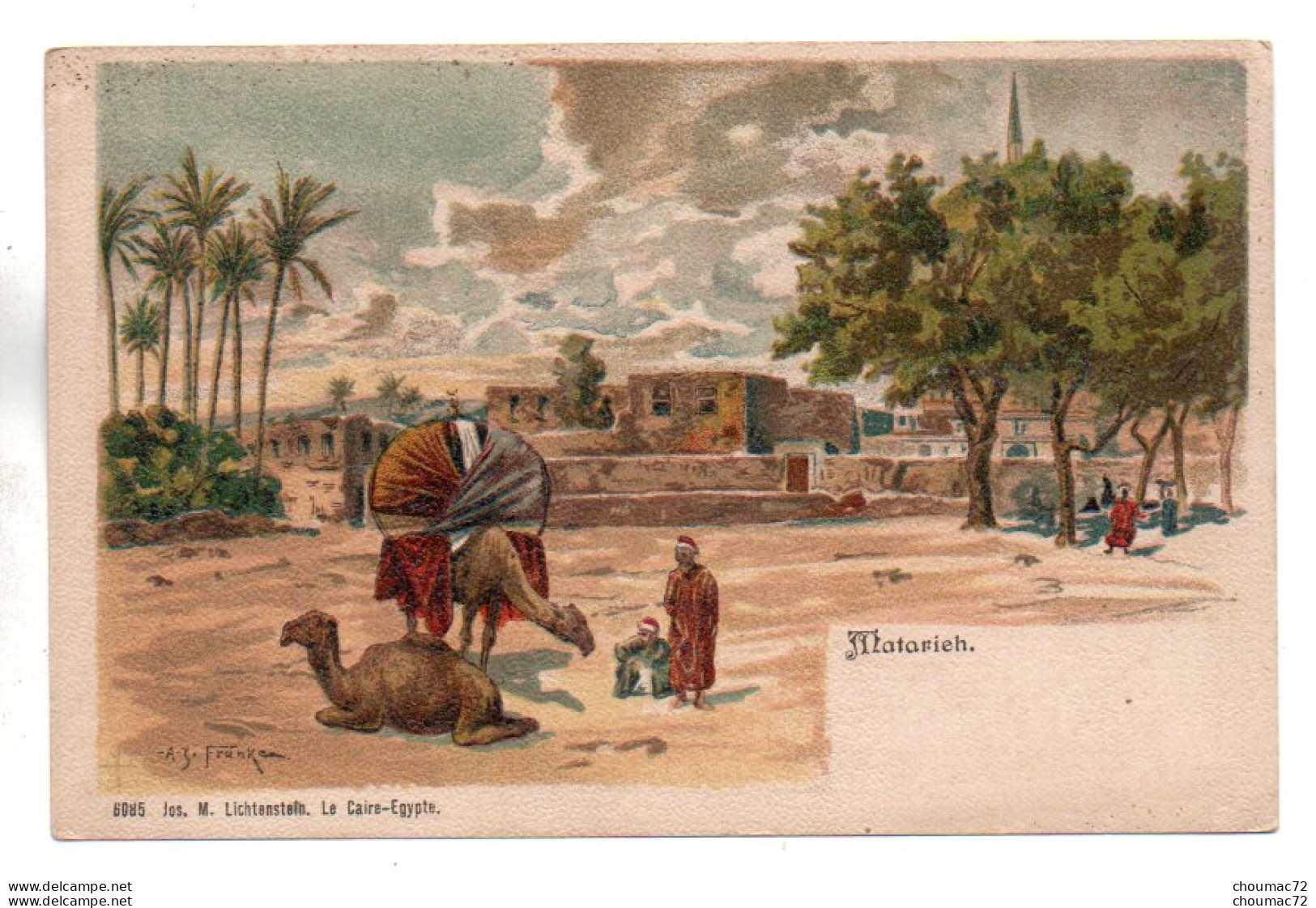 (Egypte) 328, Matarieh, Jos Lichtenstein 6085, AZ Franke, Dos Non Divisé - Matariyya