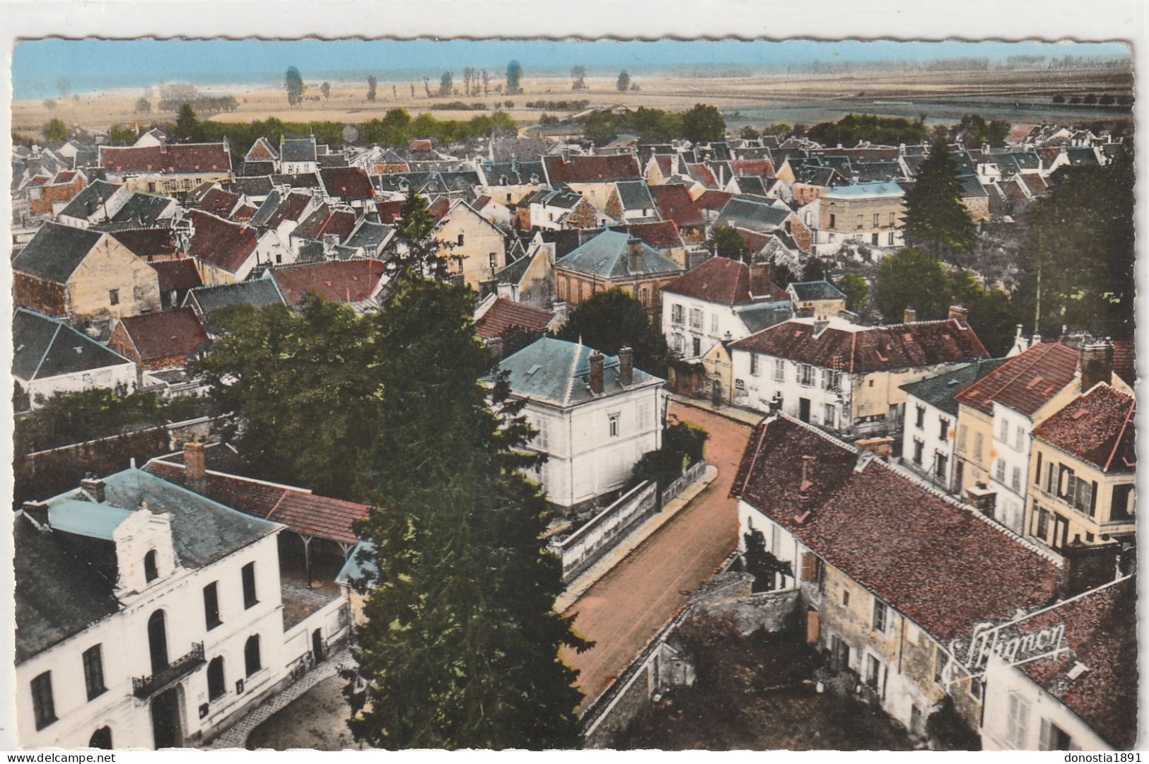 FAREMOUTIERS (77) Panorama  - 9x14 Dentelée Glacée- Ed. Mignon N° 1069 - Faremoutiers