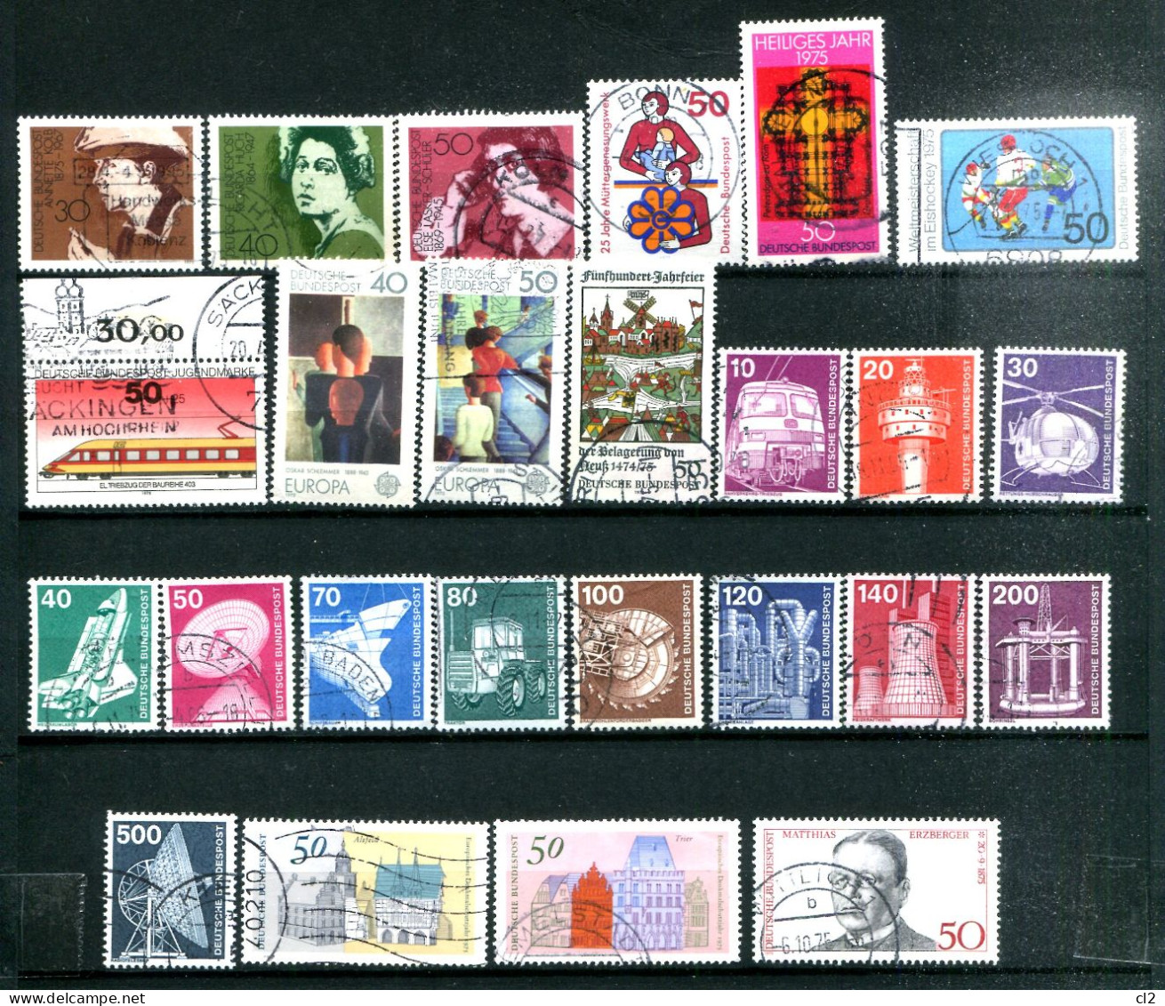 REPUBLIQUE FEDERALE ALLEMANDE - Lot De 25 Timbres De L'année 1975 - Jaarlijkse Verzamelingen