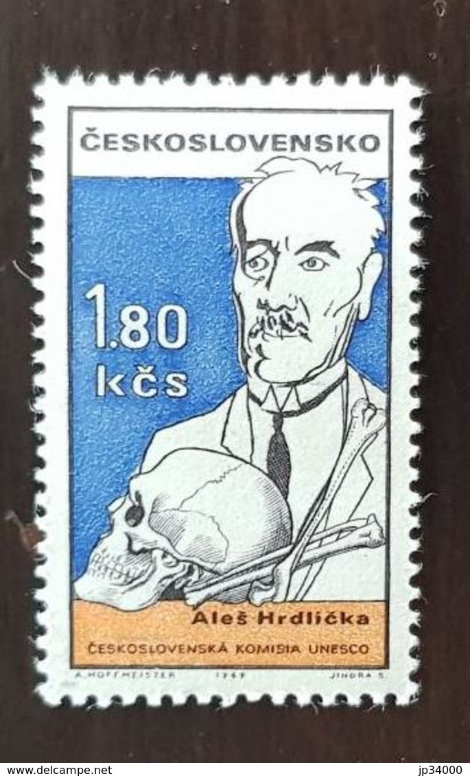 TCHECOSLOVAQUIE, Prehistoire. Homme Prehistorique. 1 Valeur Emise En 1969 **  MNH. Aleš Hrdlička - Prehistorie