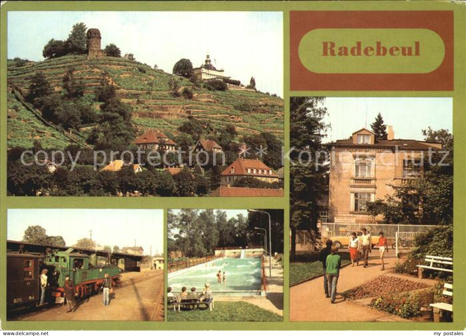 72544556 Radebeul Blick Zum Spitzhaus Turm Der Jugend Traditionsbahn Bilzbad Ind - Radebeul