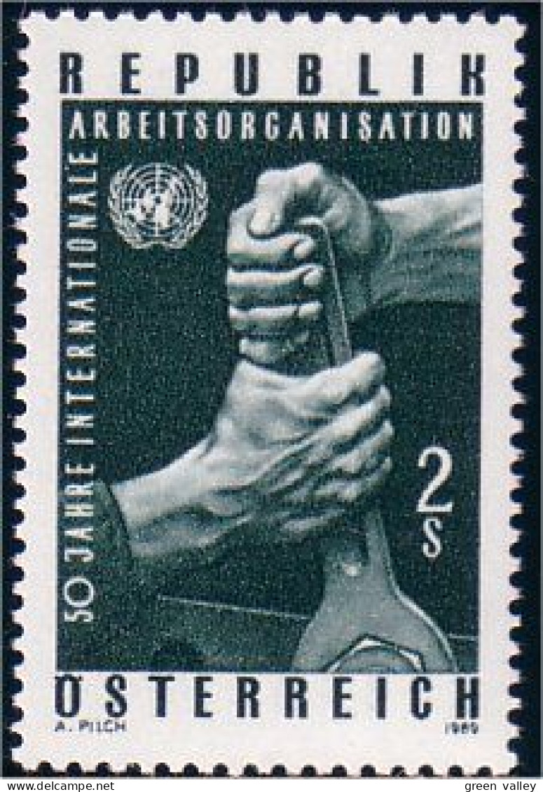 154 Austria 1969 ILO OIT Travail Labour MNH ** Neuf SC (AUT-83) - OIT
