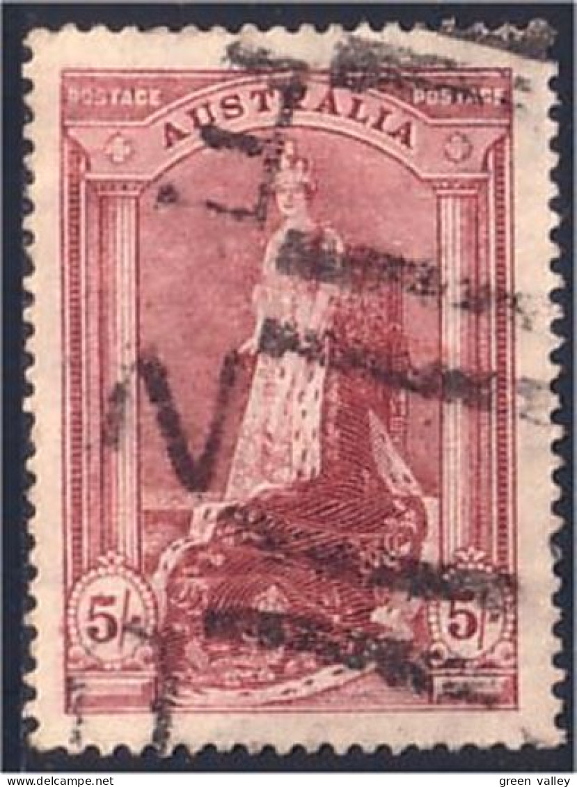 151 Australia Elizabeth 5sh Red Brown (AUS-283) - Oblitérés