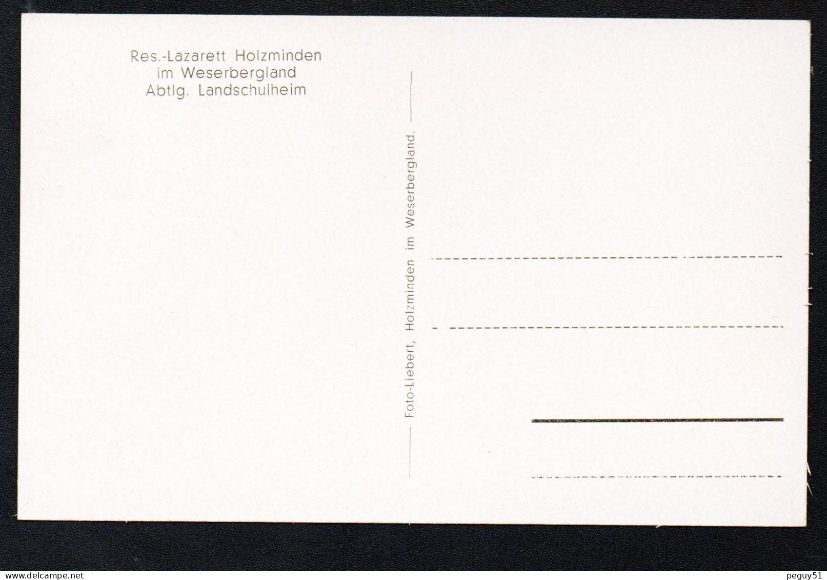 Holzminden Im Weserbergland. Reserve Lazarett , Abteilung Landschulheim - Holzminden