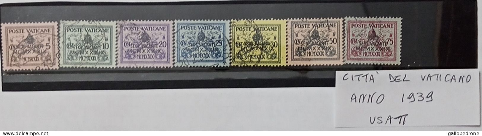 1939 Vaticano, Serie Completa-Francobolli Usati 7 Valori - Used Stamps