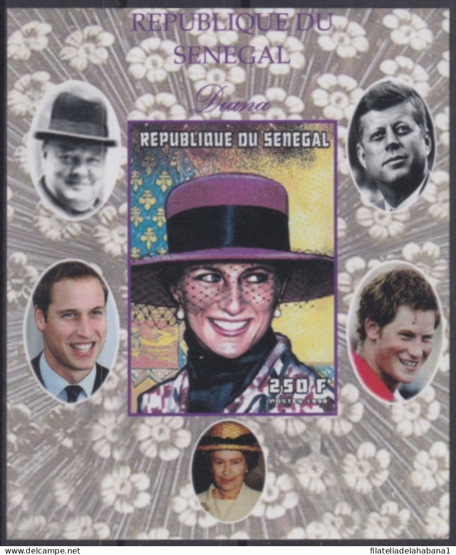 F-EX48722 SENEGAL MNH 1998 DEATH OF LADY DIANA CHURCHIL KENNEDY.  - Kennedy (John F.)