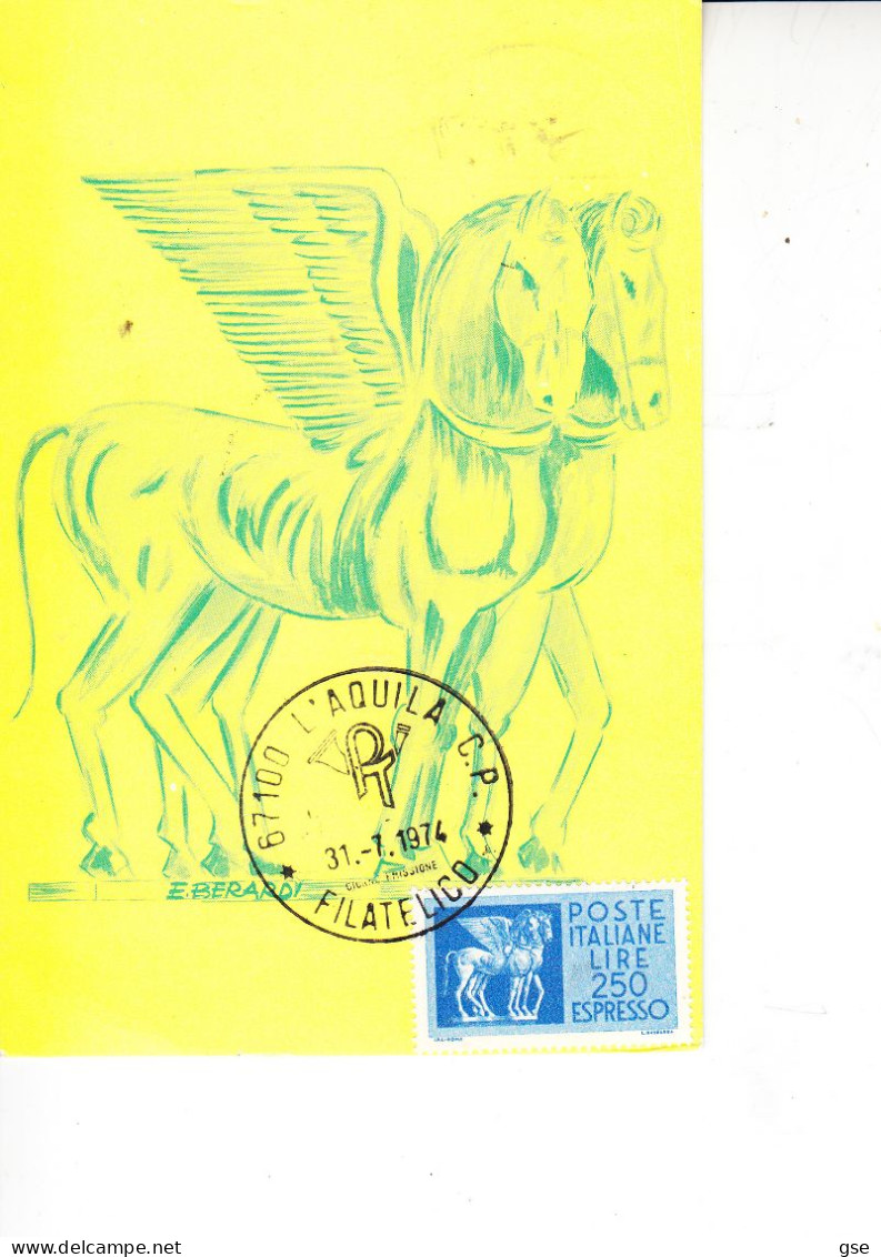 ITALIA  1974 - Espresso - Cavallo Alato - Maximum Cards