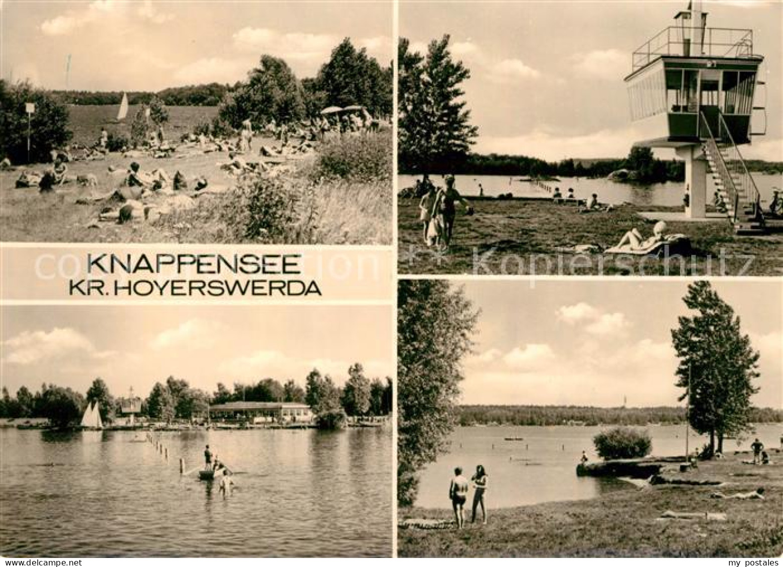 73121618 Knappensee Oberlausitz Liegewiese Sprungturm Strand Knappensee Oberlaus - Lohsa