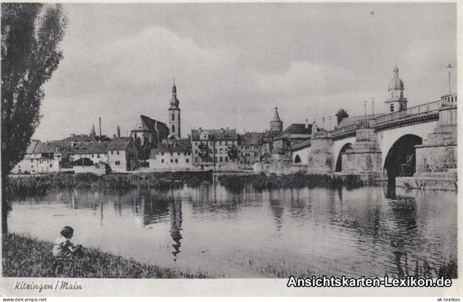 Ansichtskarte Kitzingen Brücke 1958 - Kitzingen
