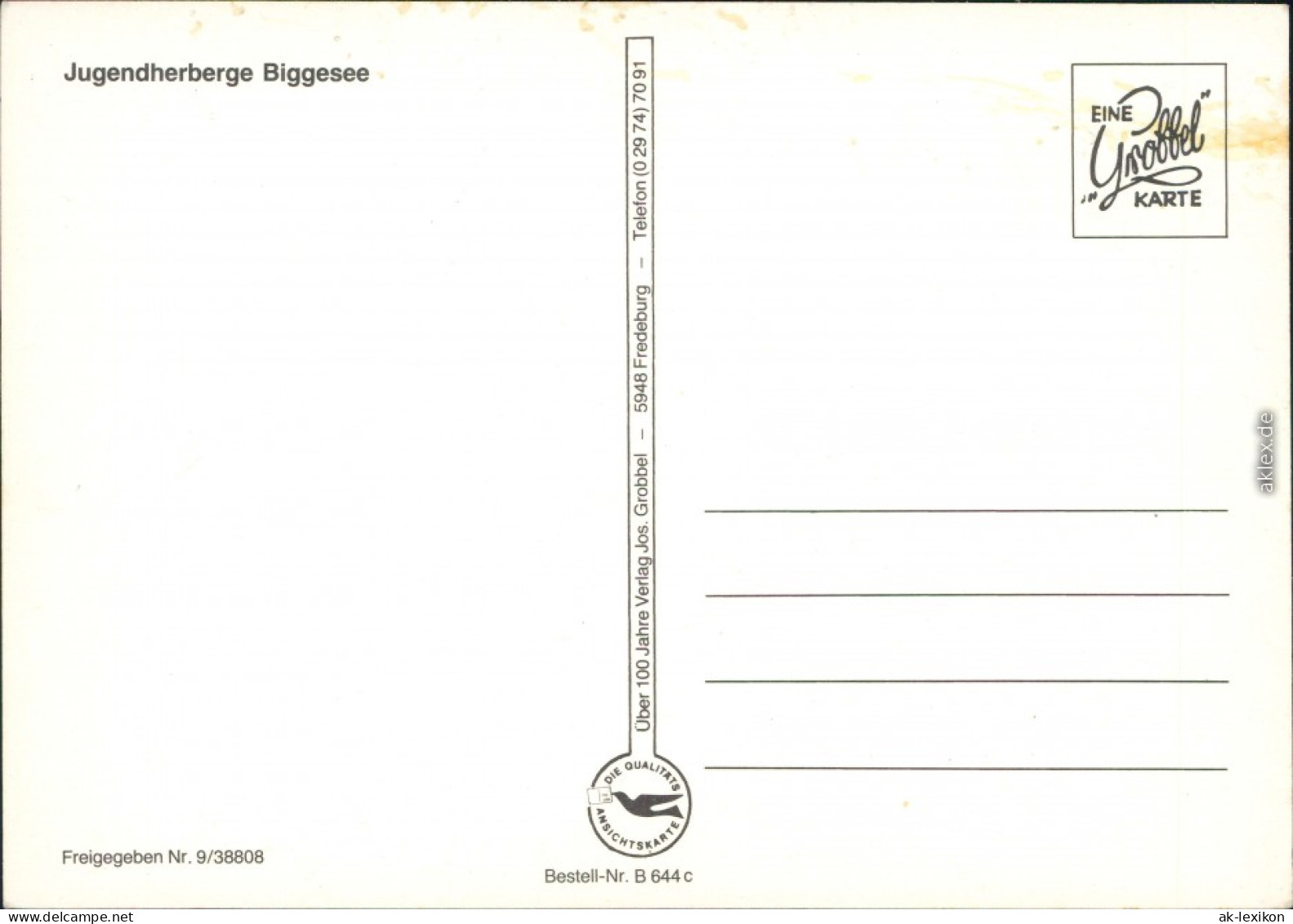 Ansichtskarte Attendorn Biggesee / Biggetalsperre, Jugendherberge 1995 - Attendorn