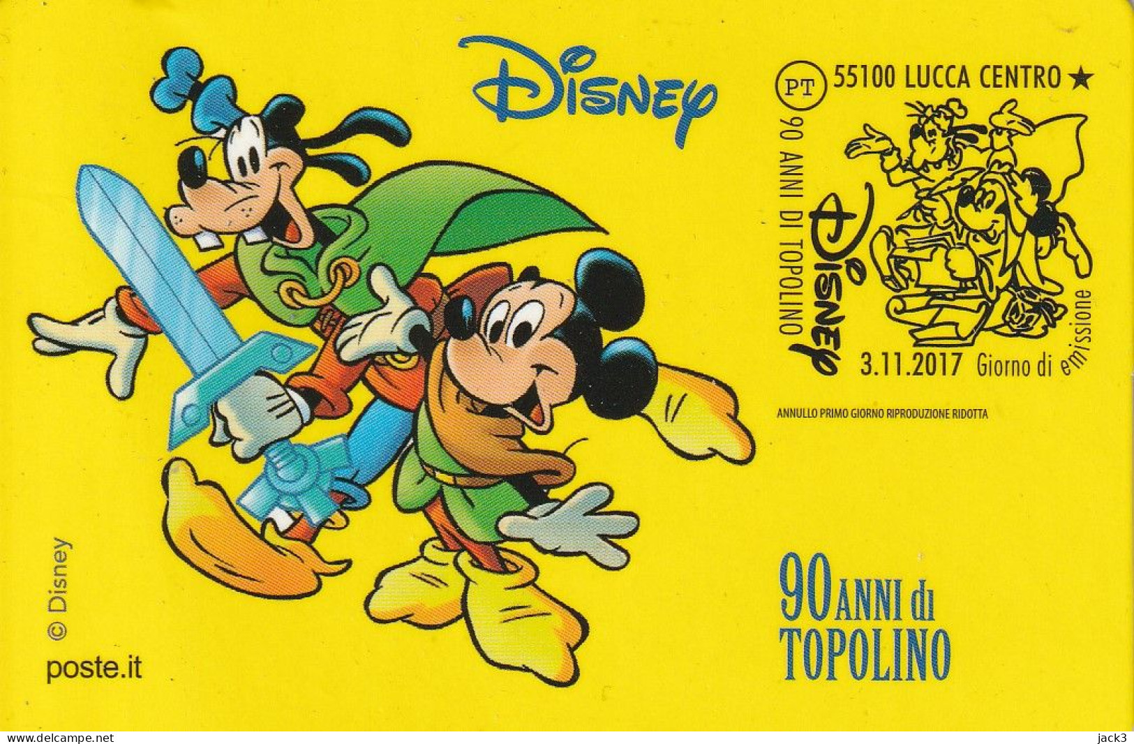 FRANCOBOLLO - SERIE TEMATICA - 90 ANNI DI TOPOLINO - 2021-...: Marcophilia