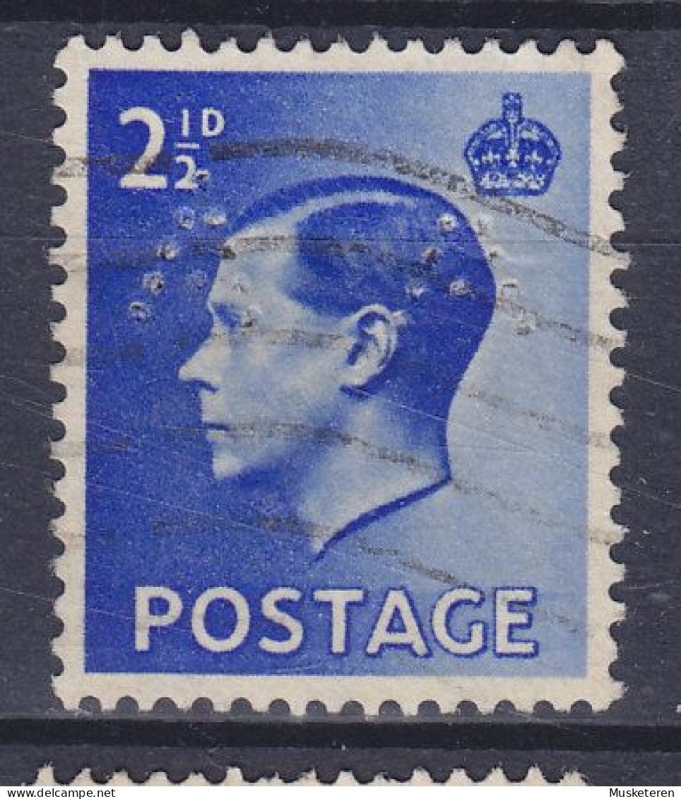 Great Britain Perfin Perforé Lochung 'A A' 1936 Mi. 196 X, Edw. VIII. (2 Scans) - Perfins