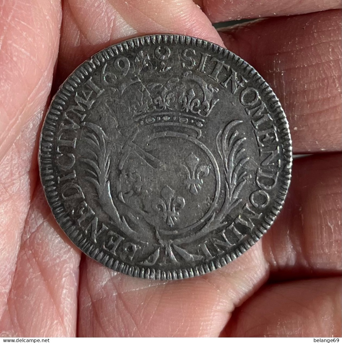 Superbe Demi-écu De Reformation Aux Palmes - 1694 A - Argent - Louis XIV - 1643-1715 Ludwig XIV.