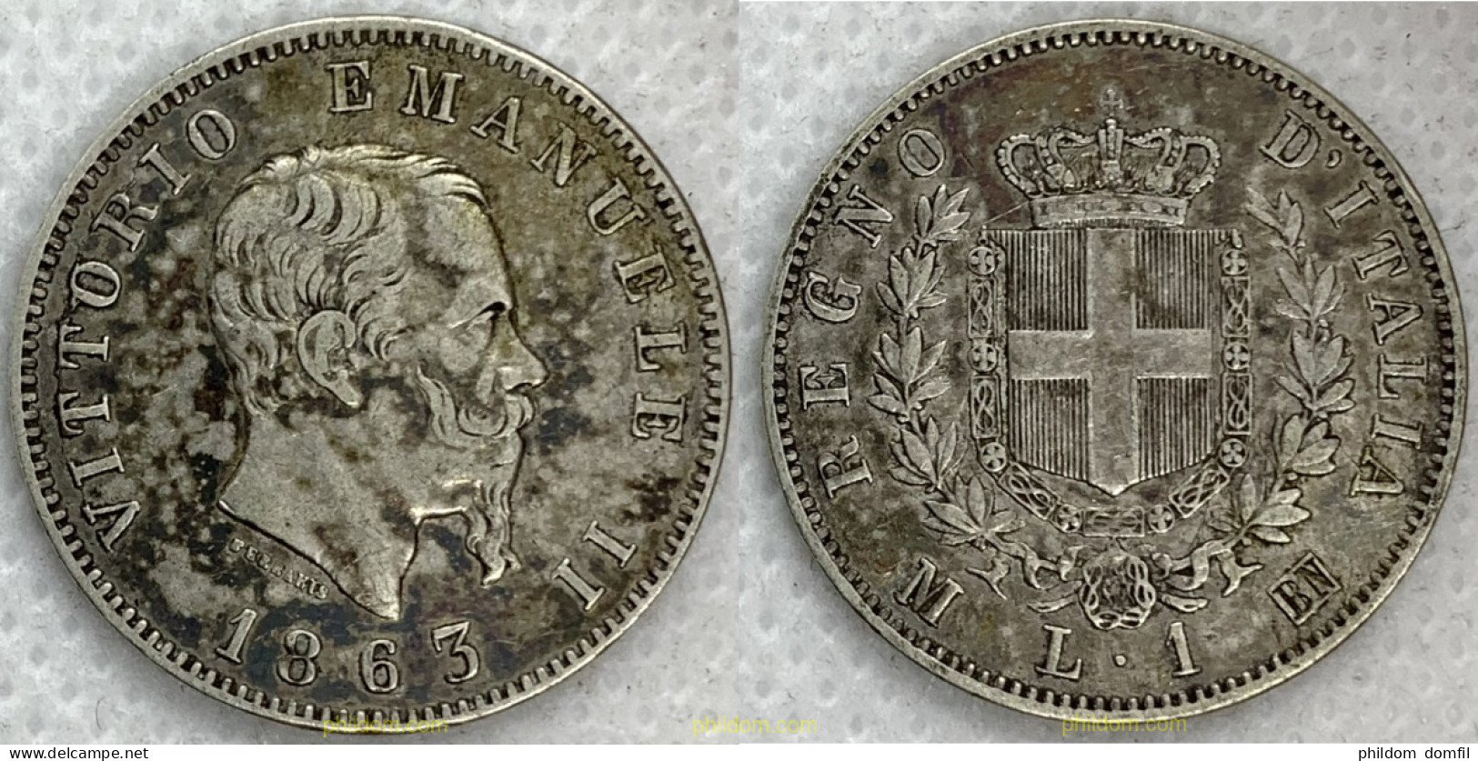 2577 ITALIA 1863 VITTORIO EMANUELE II 1 LIRA 1863 - To Identify