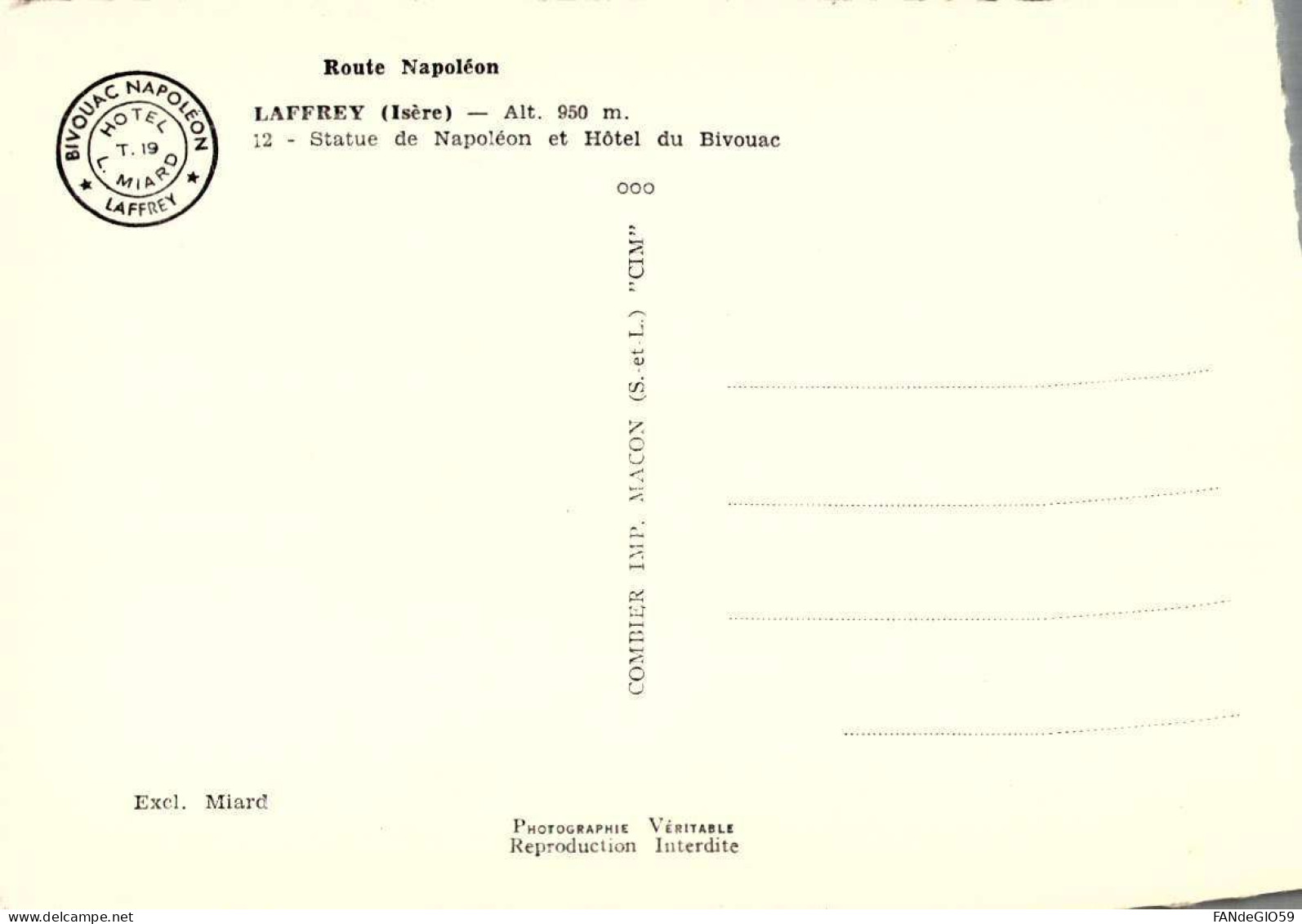 [38] Isère > Laffrey NAPOLEON   //// 42 VOIR  CONDITION   // TRAIR  CAUSE  SCAN - Laffrey