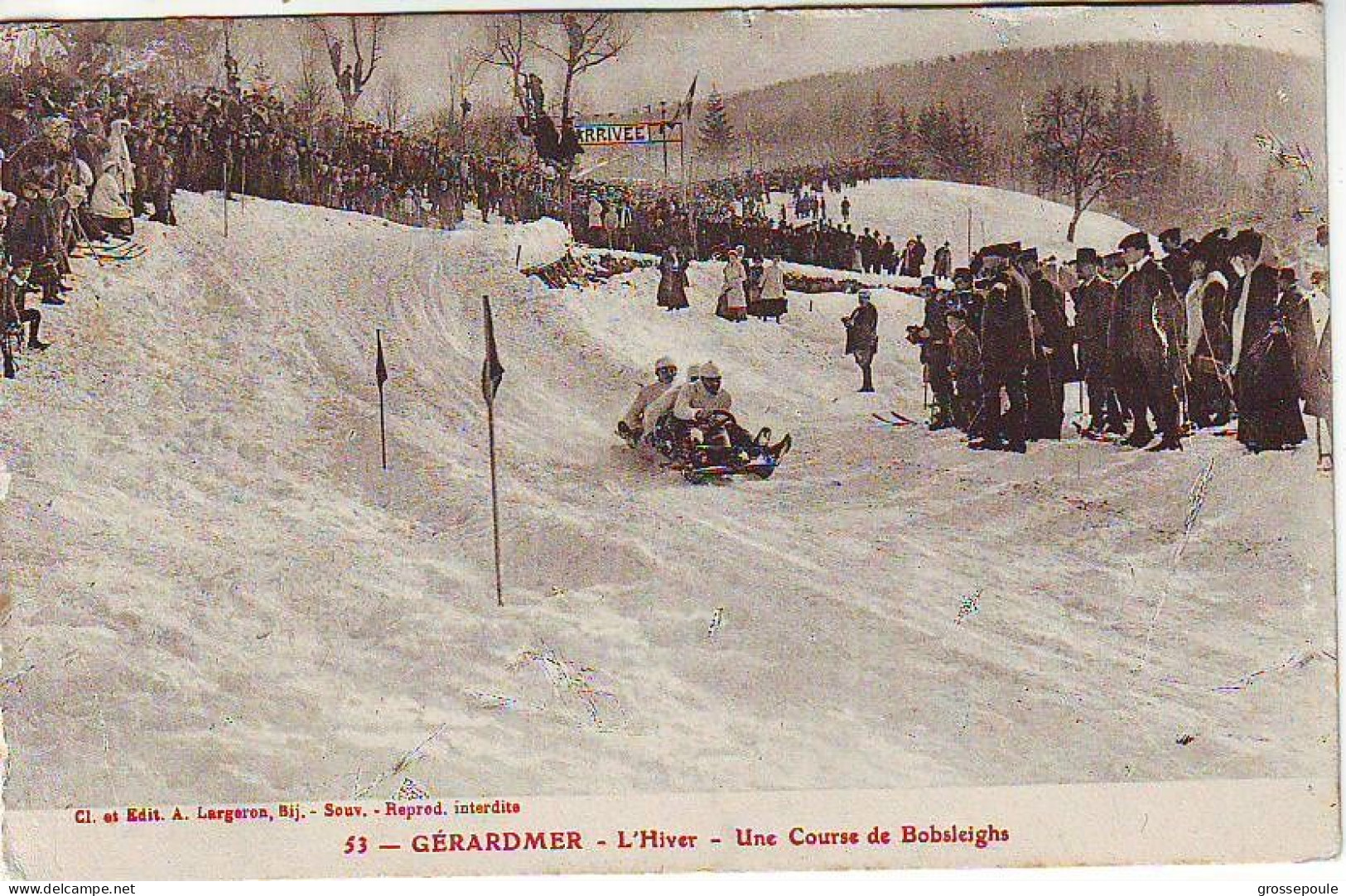 88 - GERARDMER - L HIVER - UNE COURSE DE BOBSLEIGHS - Wintersport